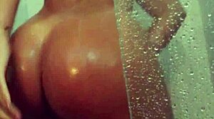 big ass latina wants her ass fucked in the bathroom while masturbating on webcam