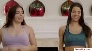 College Lesbian Trainer Gives Customer Rimjob and Orgasm