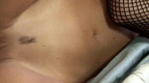 Milf In Fishnet Body Licks Every Cum Drop After Bent-Over Fuck Session