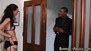 goth fetish girl rides big black cock hard