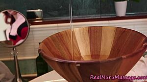 Redhead Masseuse In Bath Fucks With Blowjob And Handjob Fetish