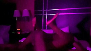 Ebony amateur gets creampied by monster cock in hotel room