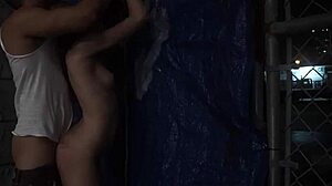 Bdsm boots rough outdoor public scene is anya olsens only focus