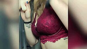 i caught my stepbro sniffing my panties, and it led to a teasing blowjob session with dildo riding