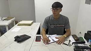 Morena Stepsister From Medellin Asks For Office Sex During Hot Job Interview