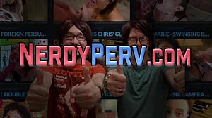 Slutty British amateur tricked into giving head to nerds in reality