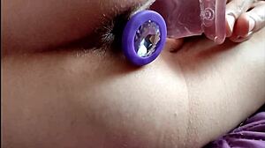 Milf Masturbation Close-Up with Intense Anal and Pussy Play