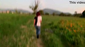 Submissive Teen With Huge Natural Tits Fucks Big Black Cock On Hill