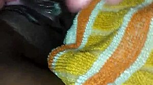 Black pussy squirts hard during orgasm!