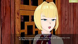 Charming Waitress Plays With Big Tits