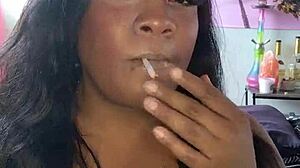 Smoking prodomme acts as arrogant goddess