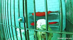 Jail Cell Solo With Brooke Banner Masturbating Big Tits And Ass