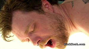 Tranny Anal Fucks Tattooed Male Slave