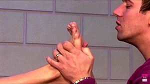 Holy Fuck, He Shoots Warm Cum All Over Her Delicate Feet in Bikini Doggystyle!