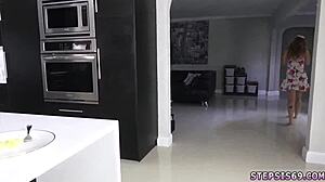 blonde teen competes in bathtub kissing and blowjob game