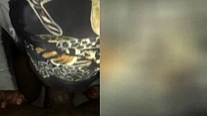 ebony babe subtly sucking on huge black dick in pov