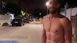 Hot Muscle Guy Walking Naked On Barcelona Streets