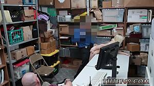 The blonde suspect and her accomplice got caught using a strapon in the pool by the police