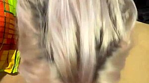 Russian amateur in stockings gets bent over for intense anal and blowjob with conversations.