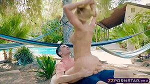 blonde milf with awesome tits rides monster cock 😍