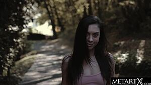 watch this stunning brunette masturbate to multiple orgasms with piercing