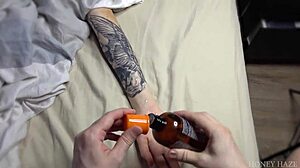 Step daughter oil massage leads to rough handjob