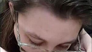 sexy milf wife gives husband blowjob and swallows cum