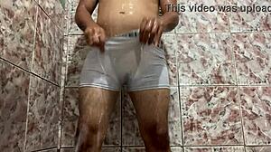 I took off my white underwear in the shower