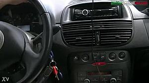 Driving with Giulia - Foot Fetish Play in the Car