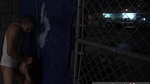 Anya Olsen submits to rough doggystyle domination in public outdoors.