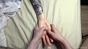 Step daughter oil massage leads to rough handjob