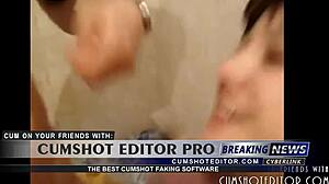 young brunette sucks big cock