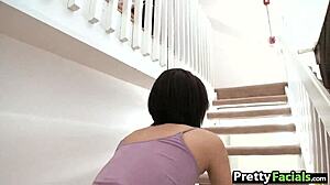 redhead candace cage gets a facial cumshot