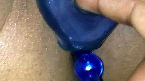 wet pussy and tight anal play with toys