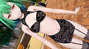 Chatting about Uruha Rushia's miniskirt in MMD