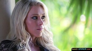 Saucy blonde ENCOUNTERS older man and FUCKS at the office.