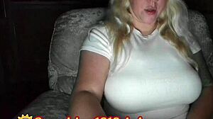 Watch this slut flash her big tits on webcam!