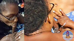 Ebony Housewife Sucks and Foot Fucks BBC