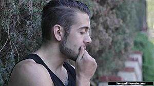 Petite TS stepsis gets ass fucked?