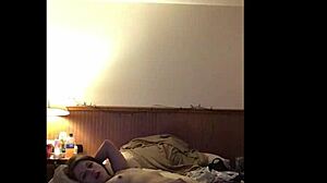 this sexy little 18+ girl does a strip dance and teases with masturbation