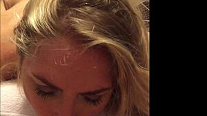 blondie hotwife gets hogtied and gives blowjob