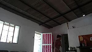 Latina fingering her pussy at the party.