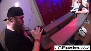 these redhead lesbians are fucking wildly in the locker room