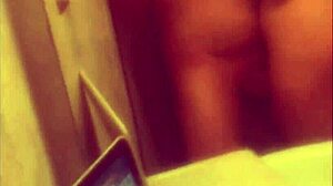 European couple uses steamy shower play with young amateur