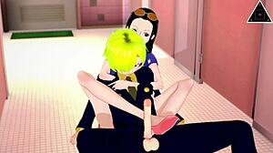 Koikatsu Nico Robin And Sanji Have Uncensored Sex In One Piece Anime.