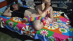 Latina Prostitute Rides Cock in Cowgirl for Creampie with Big Black Monster