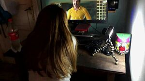 flaca came to watch movies but got wet and horny for doggystyle sex