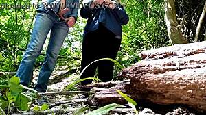 That sexy fat stranger helped me cum outdoors with a handjob.