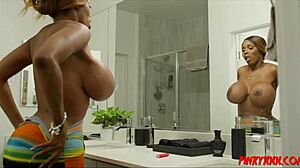 Brickzilla and Lia Lovely star in Lia's nightmare, featuring big tits, ass, boobs, and big cock