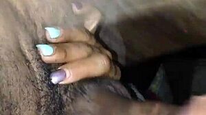 Ebony Buttah Delivers Sloppy Blowjob on Big Black Cock with Deepthroat Action